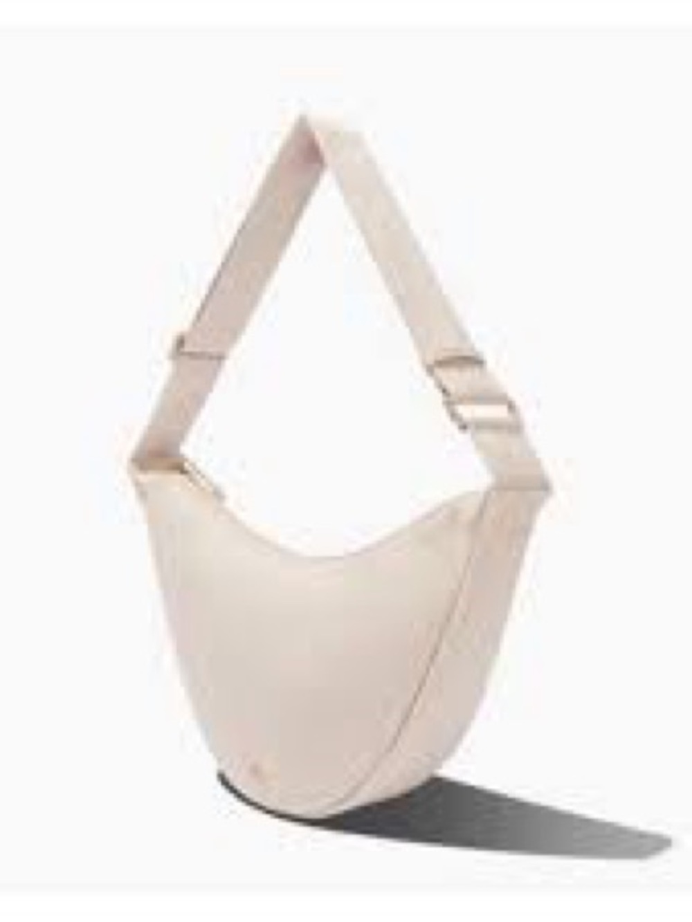Neutral Beige Canvas Crossbody Shoulder Bag